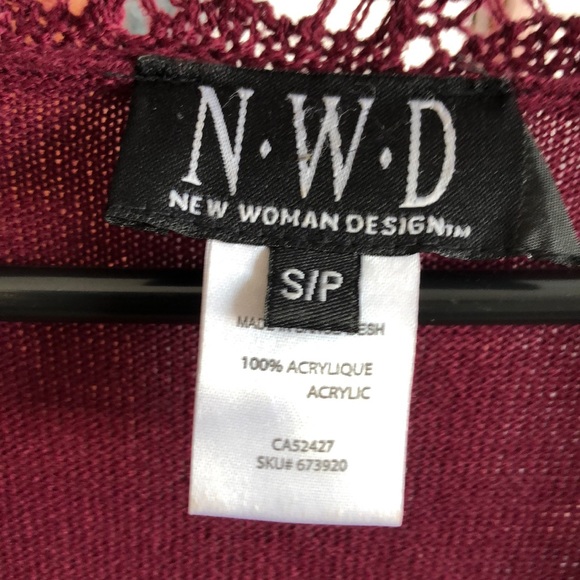 ‘NWD’ Burgundy cardigan with pretty detail - Picture 4 of 11